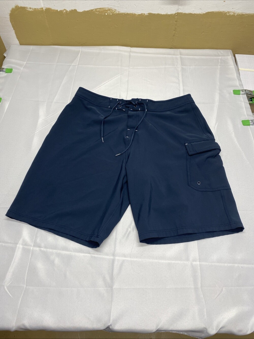 Oakley Board Shorts Size 38 Blue Stretch Swim Trunks